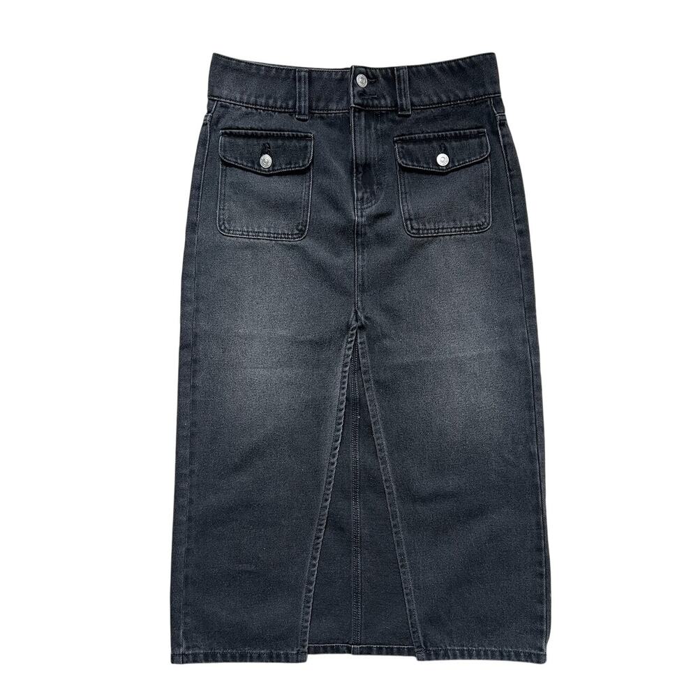 Black Denim Skirt